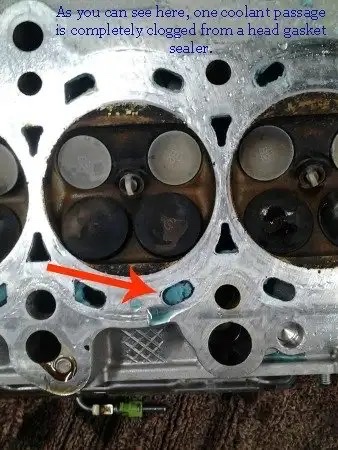 Clogged coolant port