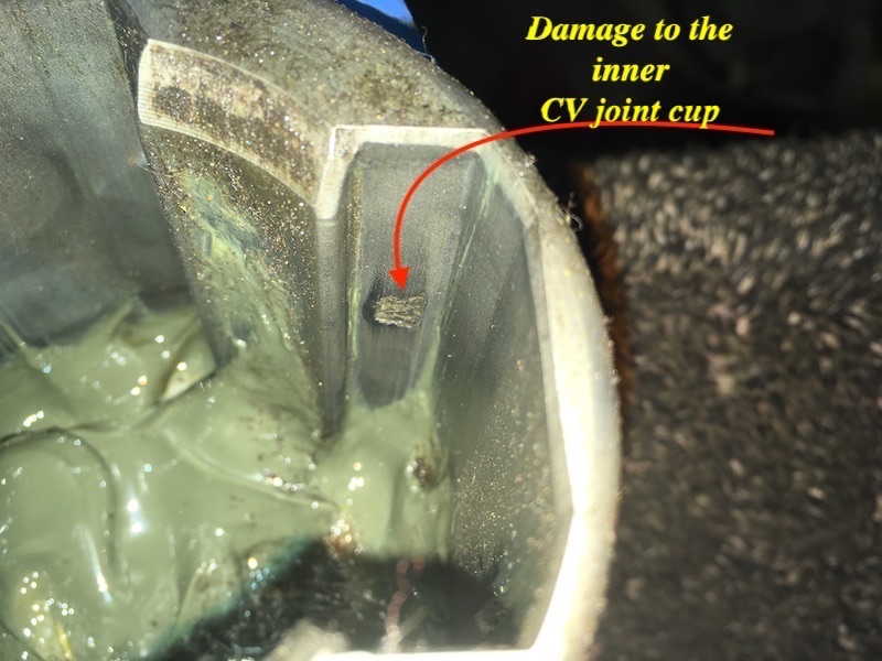 Damaged CV Joint Cup