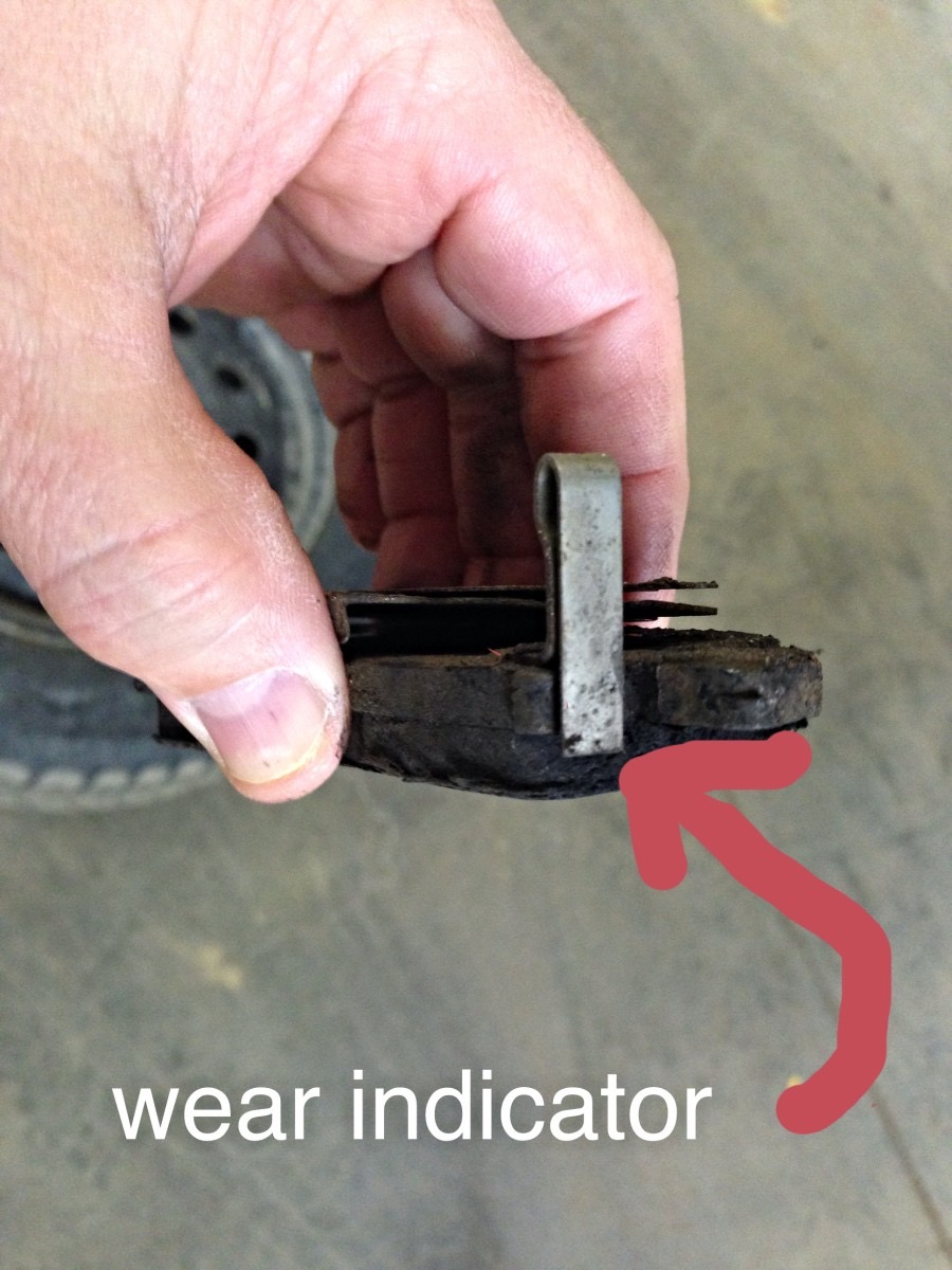 Brake pad wear indicator